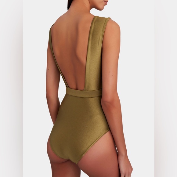 Zimmermann Olive Belted One Piece Swimsuit - Picture 3 of 8